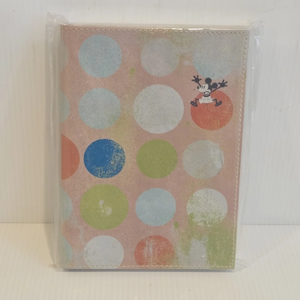 Eccolo Walt Disney Mickey Mouse Journal Stamped Sealed Beige Faux Leather Italy
